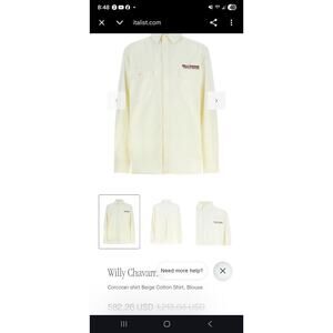 Willy Chavarria XL Long Sleeve Shirt